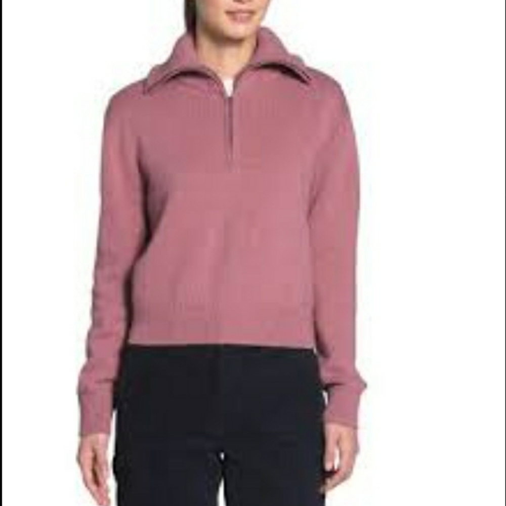 The North Face Crestview Quarter Zip Sweater Wool Pink Size XS